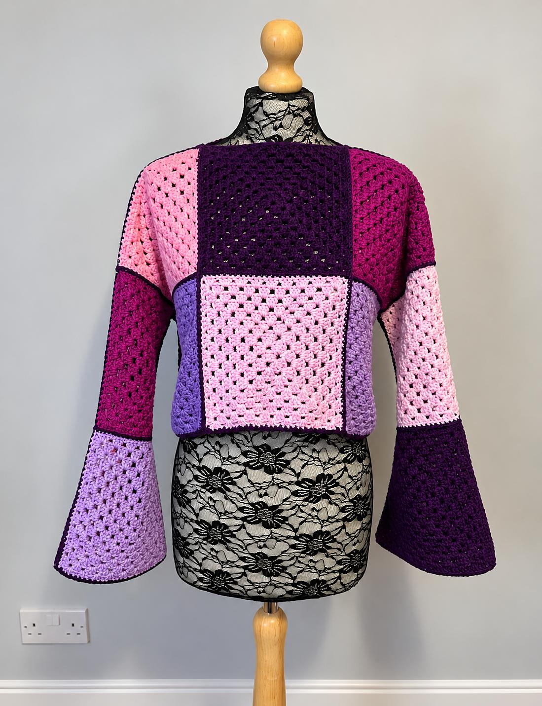 Granny Square Midi Top Crochet Pattern