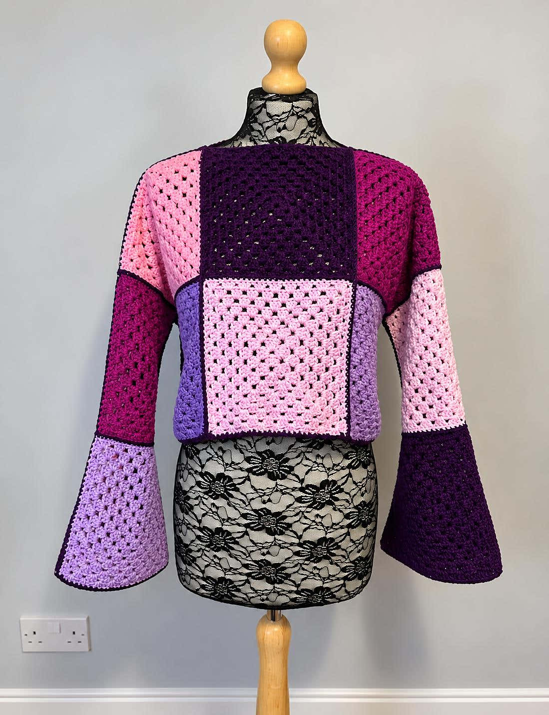 Granny Square Midi Top Crochet Pattern