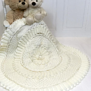 Chantilly Matelassé Crochet Baby Blanket