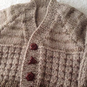 Warm waffled baby cardigan
