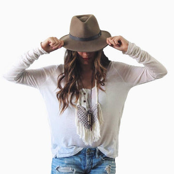 Chevron Fringe Necklace