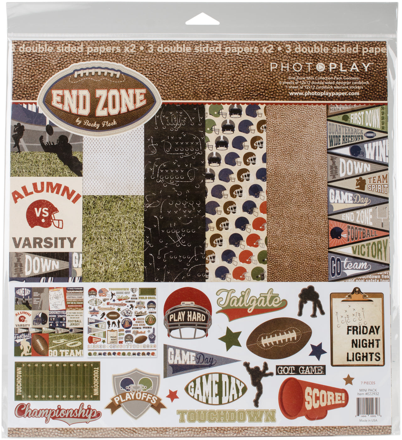 Photoplay Paper PhotoPlay Collection Pack 12"X12" - End Zone