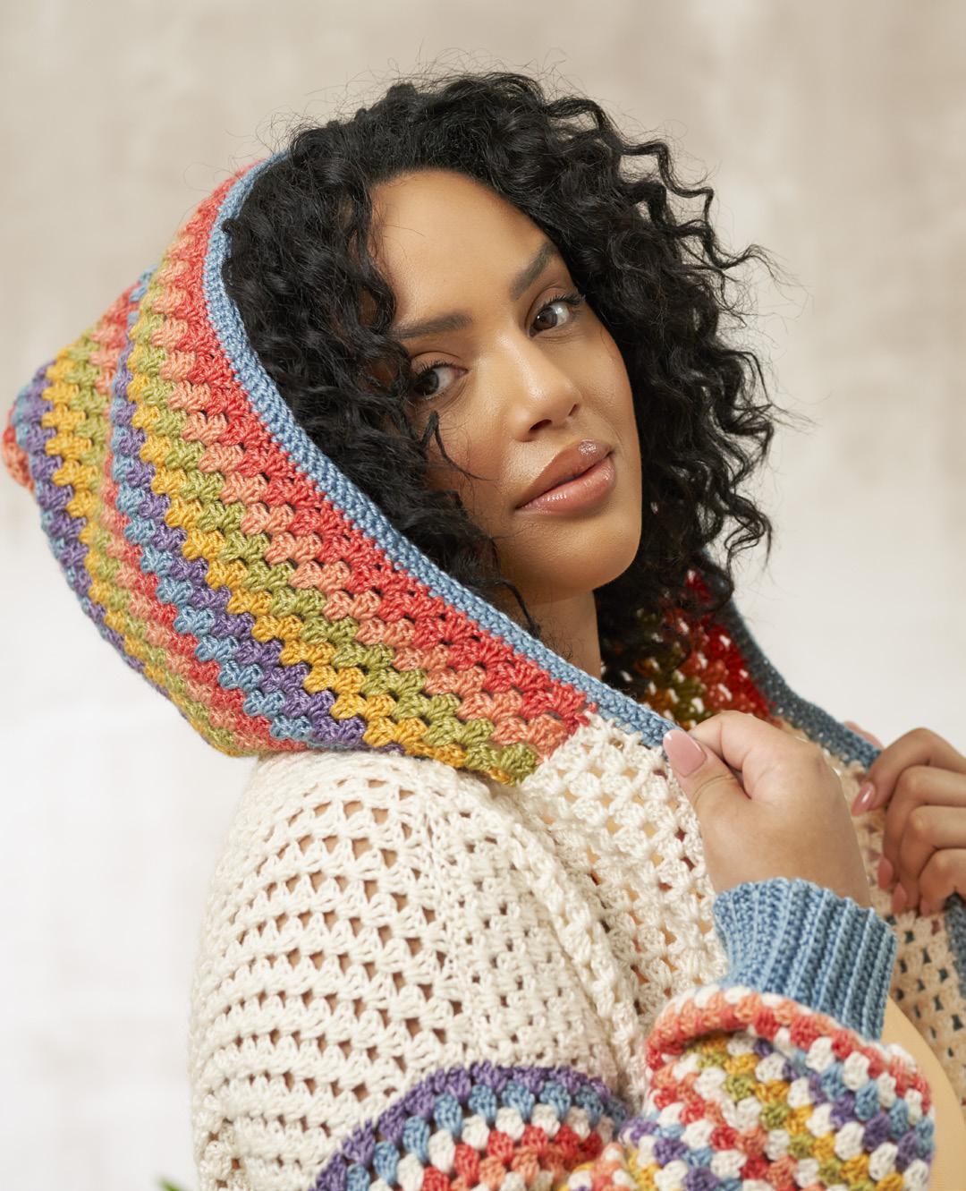 Aurora Crochet Granny Square Pocket Cardigans by Cassie Ward in West Yorkshire Spinners Elements - DBP0280 - Downloadable PDF