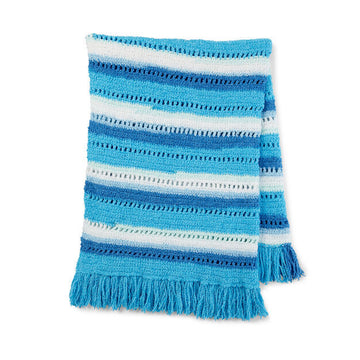 Cuddly Crochet Herringbone Blanket in Bernat Blanket Breezy - Downloadable PDF