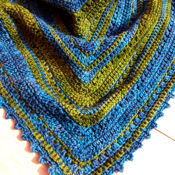 Northern Lakes Crochet Triangle Shawl