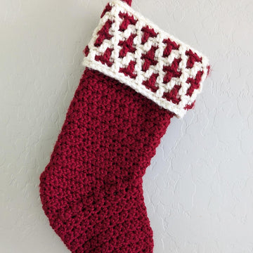 Large Mosaic Christmas Stocking
