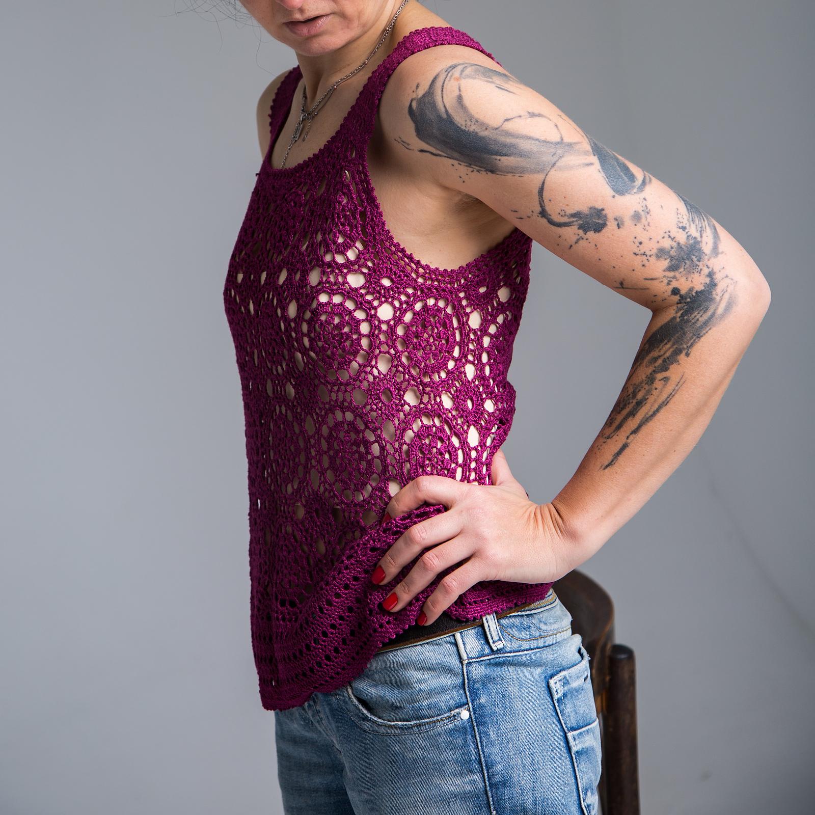 Cherry Berry crochet top