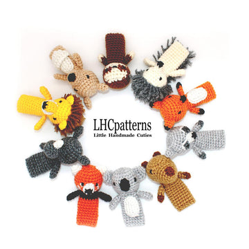 Animal2 Ten Finger Puppets Crochet Pattern