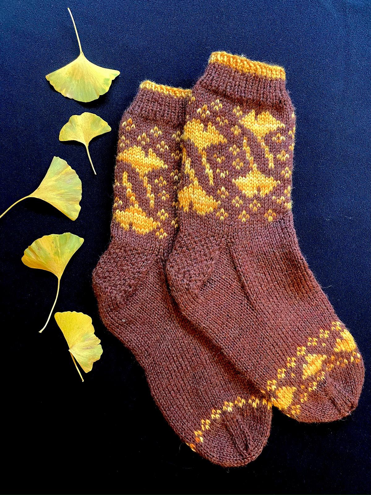 Ginkgo Garden Socks