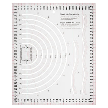 Sew Easy Slash 'n' Circle Ruler 31cm x 26cm