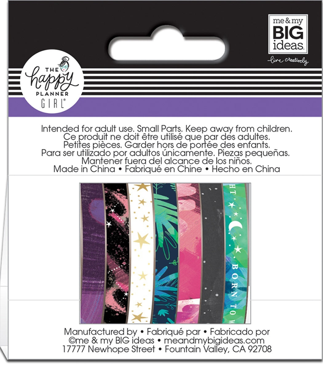 Happy Planner Washi Tape 6mmX6.5yd Each 7/Pkg - Stargazer