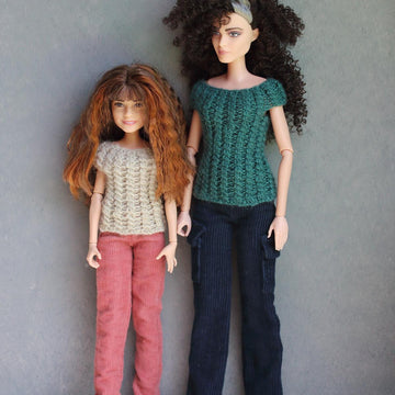 Cabled Top For Dolls