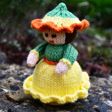 Daffodil Flower Doll Knitting Pattern - Toy Knitting Pattern