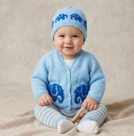 I Love Elephants - Baby Jacket and Hat