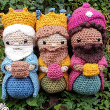 Nativity Scene Mary Joseph Jesus Donkey Sheep Melchior Balthasar Gaspar Camel Krippe Manger amigurumi three Magi