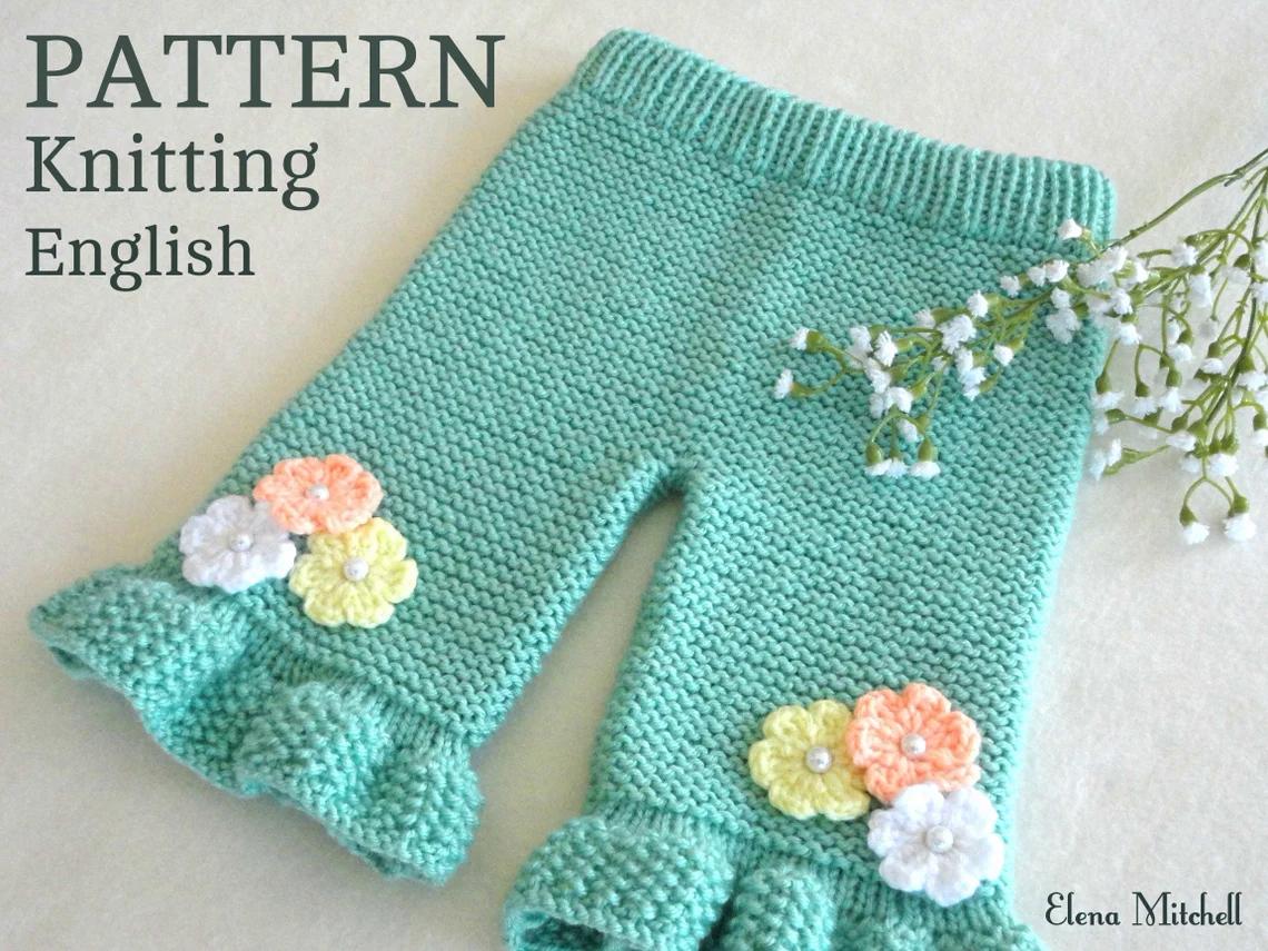 Knitting PATTERN Baby Pants Knitted Baby Pants Hailey