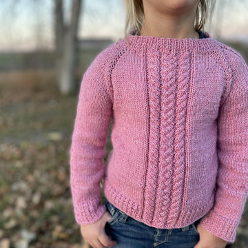 Simple Raglan Cable Sweater