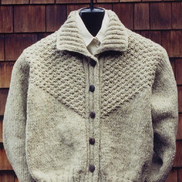 MS 132 Moss Stitch Yoke Jacket
