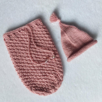 Sleep Cocoon and Cap for 9 Inch Dolls