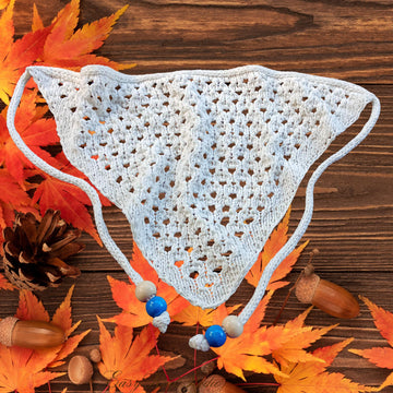 Lace Knit Bandana Pattern - Openworl Knitting Kerchief