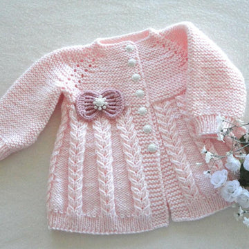 Knitted Baby Cardigan Isabella Pattern by Elena Mitchell