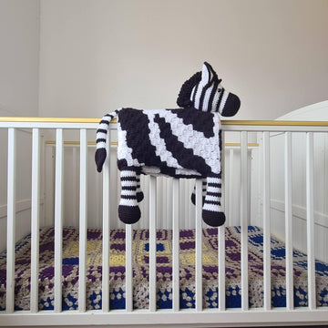3in1 Safari Zebra Baby Blanket