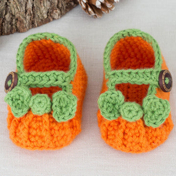 Pumpkin Spice Baby Booties