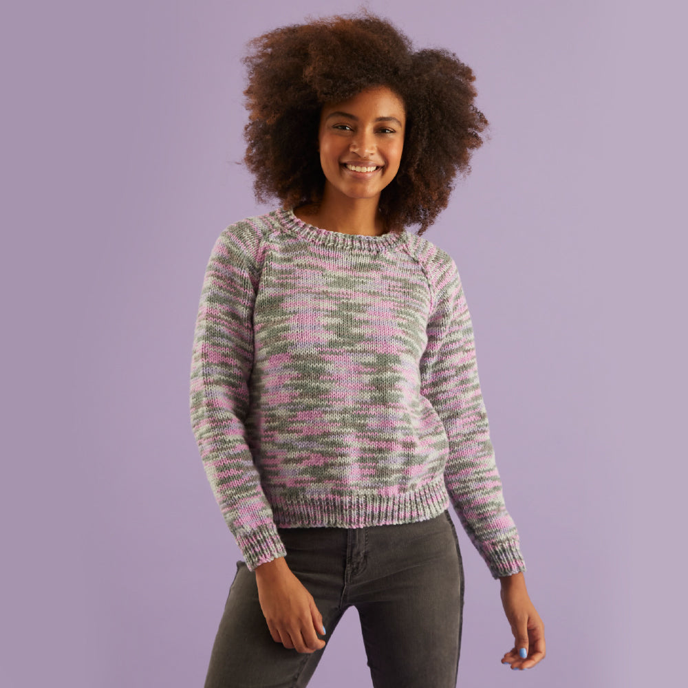 Chunky Pots Sweater - Free Jumper Knitting Pattern for Women in Paintbox Yarns Chunky Pots by Paintbox Yarns