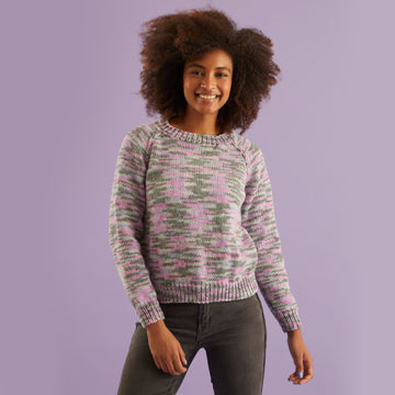 Chunky Pots Sweater - Free Jumper Knitting Pattern for Women in Paintbox Yarns Chunky Pots by Paintbox Yarns