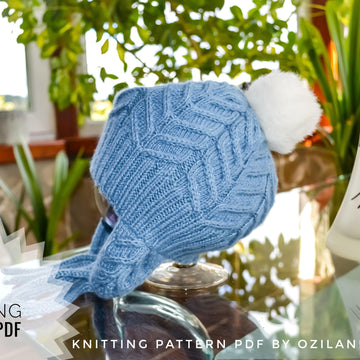 Knitted hat with ear flaps