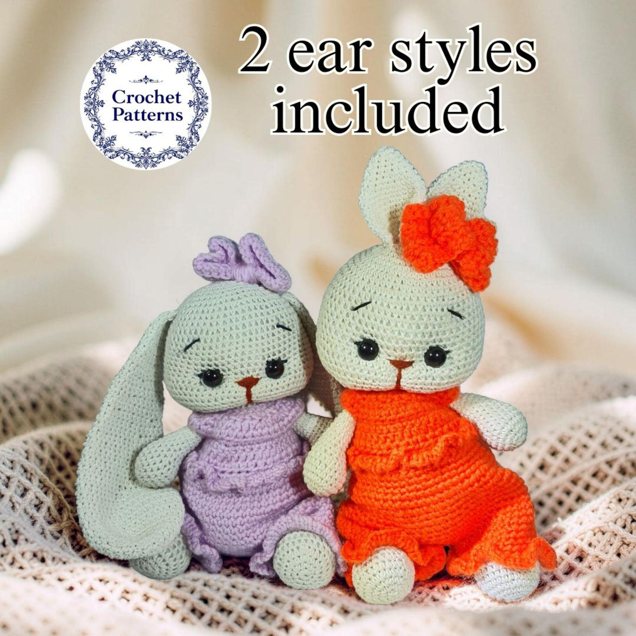 Crochet Bunny Amigurumi Pattern – Long & Short Ear Options