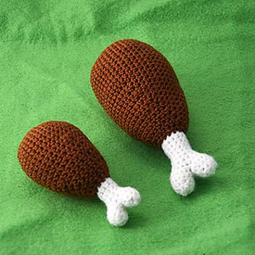 Chicken Wings Crochet Pattern, Chicken Wings Amigurumi, Turkey Roast Crochet Pattern, Food Amigurumi