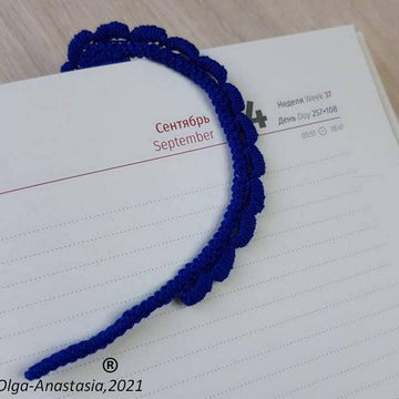 Curl crochet vintage blue