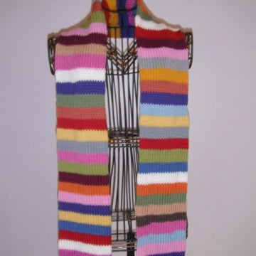 Striped stash busting scarf