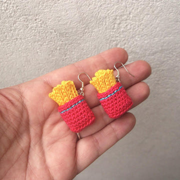 French fries earrings
