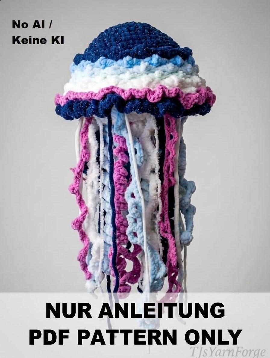 Aurora Regenbogen Qualle Häkelanleitung PDF