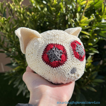 African Flower Cat Skull