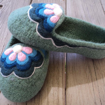 Slip On Felted Knit Slippers for Women