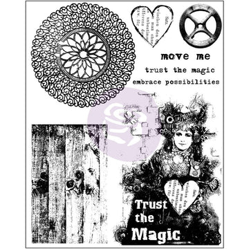 Prima Marketing Finnabair Cling Stamps 6"X7.5" - Trust The Magic