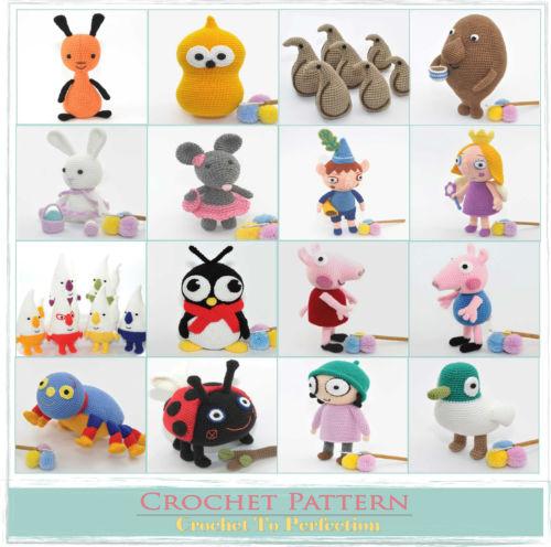 Sarah, Duck, Holly, Ben, Gaston, Flop, Woolly Spider 18 Amigurumi E-book Crochet Patterns