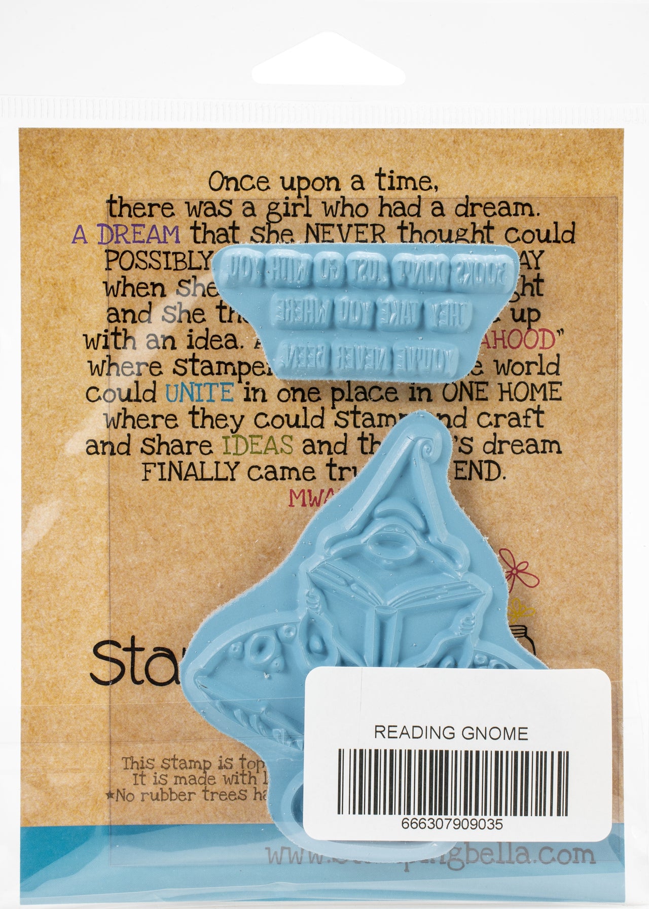 Stamping Bella Cling Stamps - Reading Gnome