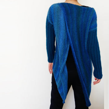 Open Back Asymmetrical Sweater