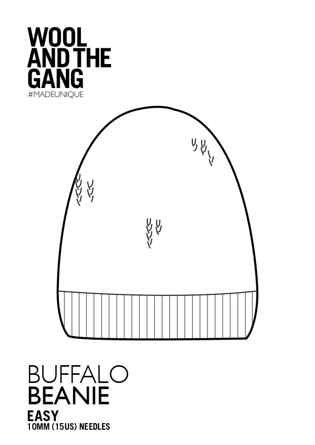 Buffalo Beanie in Wool and the Gang Mixtape Yarn - Downloadable PDF