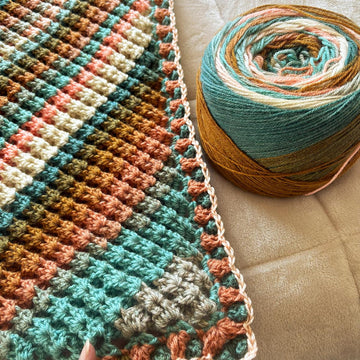 C2C Waffled Shell Stitch Blanket