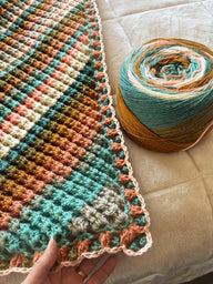 C2C Waffled Shell Stitch Blanket