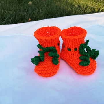 Pumpkin Baby Booties