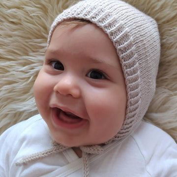 Ivory Baby Bonnet and Booties | 0-24 months