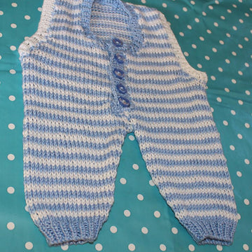 Baby Bamboo Stripe Dungarees