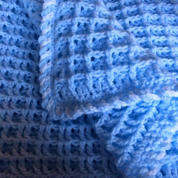 Waffle stitch blanket