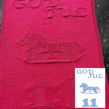 Nr. 460 11. Rocking Horse God Jul guest towel